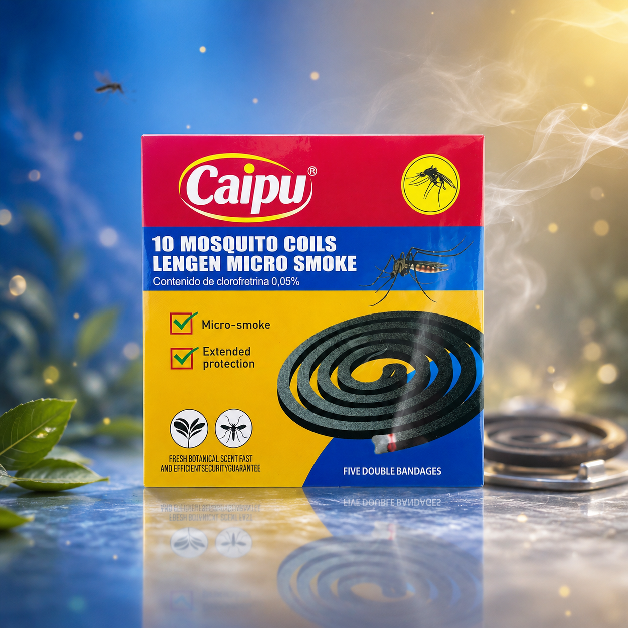 Caipu 10 Mosquito Coils Lengen Micro Smoke (Extended Protection)