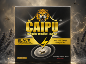 CAIPU Premium Black Gold Shield Mosquito-Repellent Incense